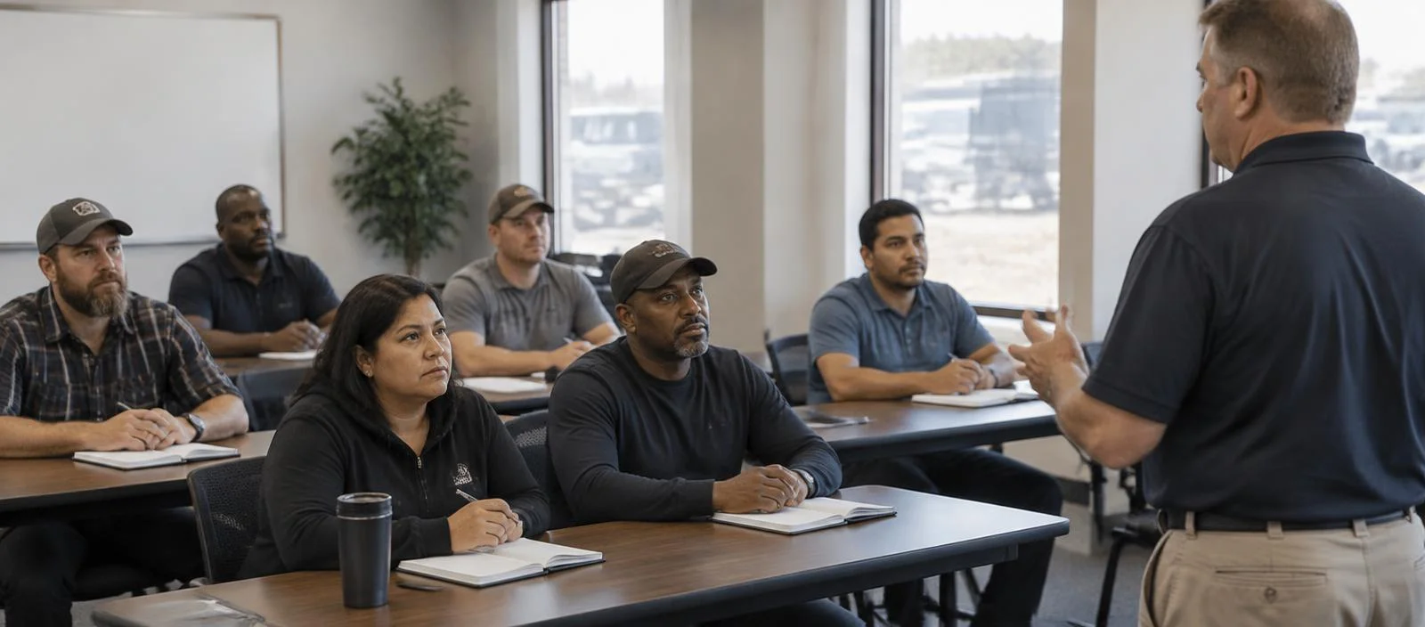 Chauffeurs VTC en stage de formation continue dans un centre agréé
