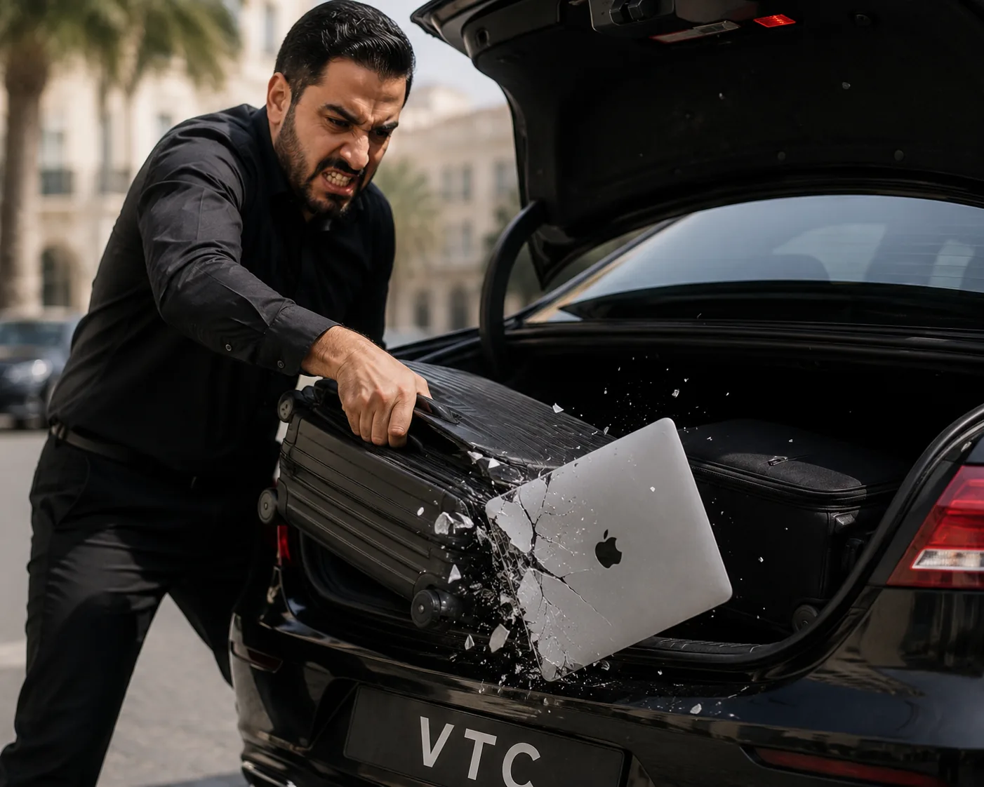 Chauffeur VTC remettant les clés d'une berline noire — RC Pro VTC