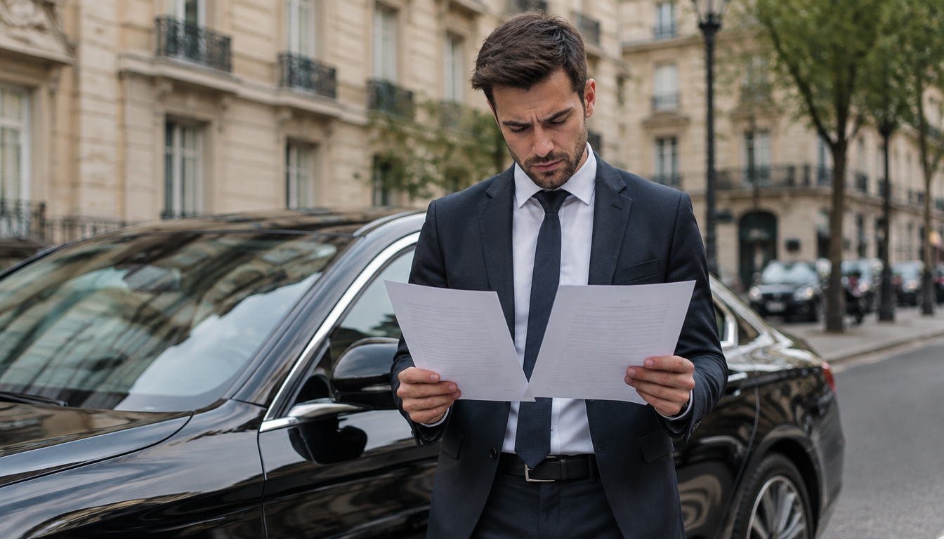 Chauffeur VTC comparant les conditions d'acceptation des assureurs Solly Azar et Zephir
